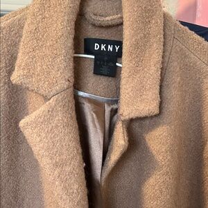 DKNY Teddy Wool-Blend Coat - Camel Brown
